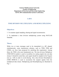 TDM Multiplexing Lab: MATLAB Simulink