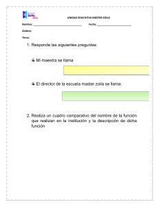 Hoja de Trabajo Escolar: Mi Escuela Máster Zoila