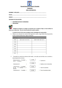 Ejercicios de Matemáticas: Numeración y Operaciones