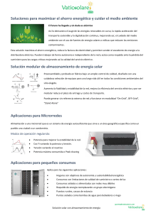 Soluciones Solares con Almacenamiento de Energía