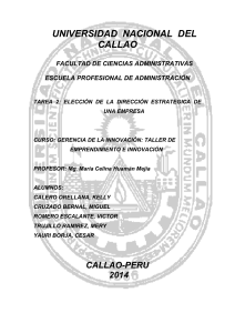 Dirección Estratégica Empresarial: Tarea Académica UNAC