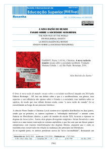 A Nova Razão do Mundo: Resenha do Livro sobre Neoliberalismo