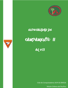 ESPECIALIDAD DE CAMPAMENTO II