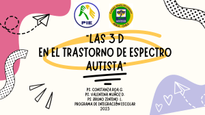TEA: Las 3 D y Habilidades Adaptativas